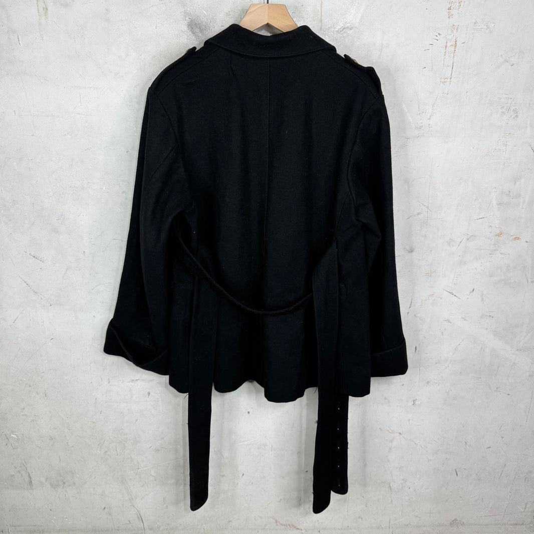Balenciaga Black Peacoat