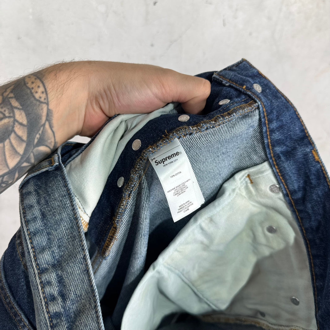 Supreme Faded Blue Selvedge Jeans