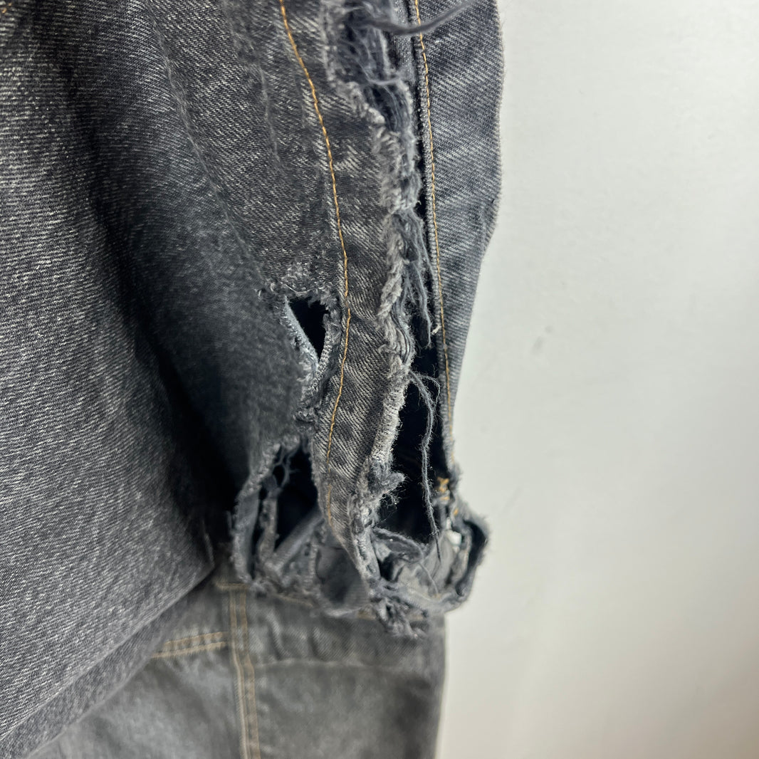 Balenciaga Washed Denim Convertible Cargo Pants