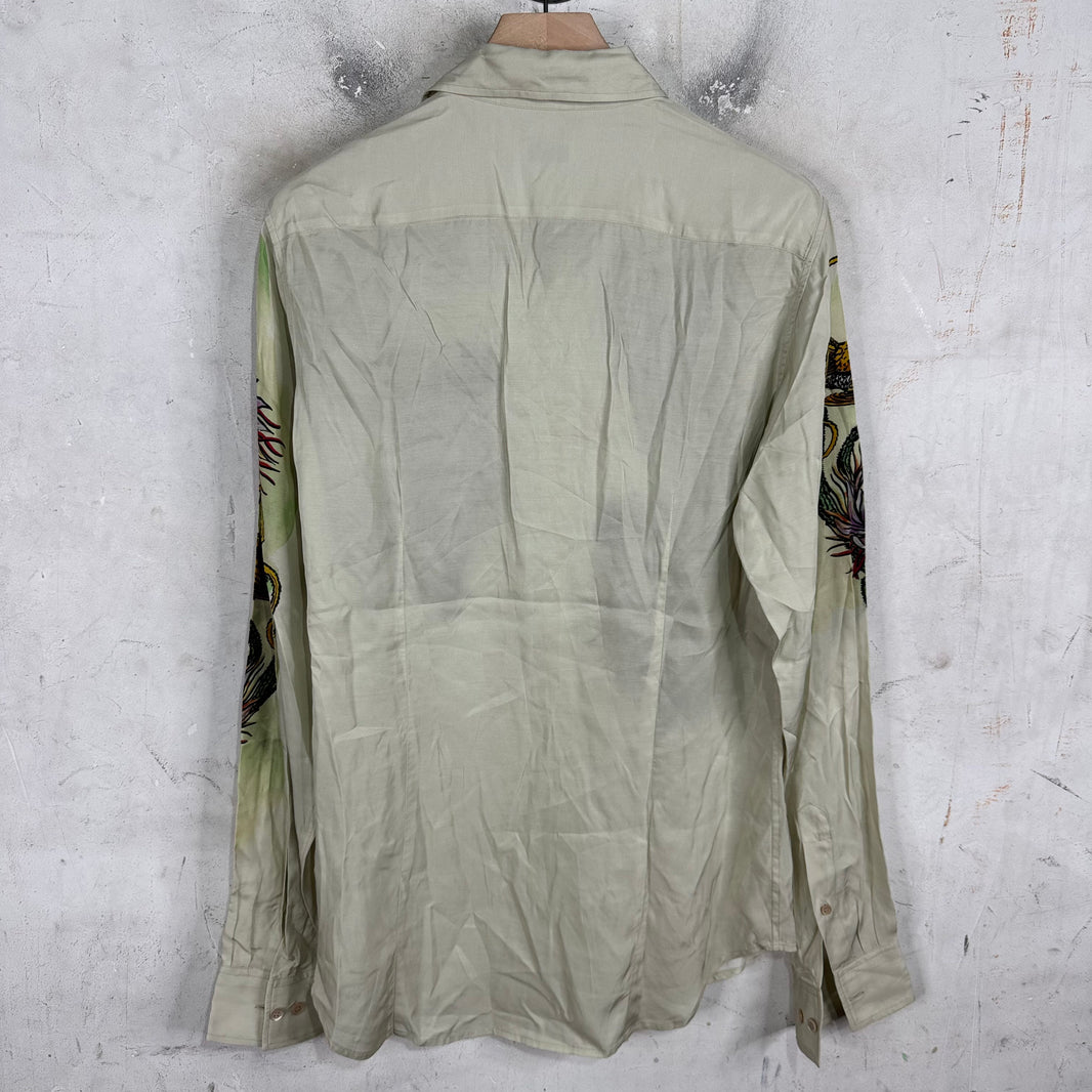Dries Van Noten Bird Silk Shirt