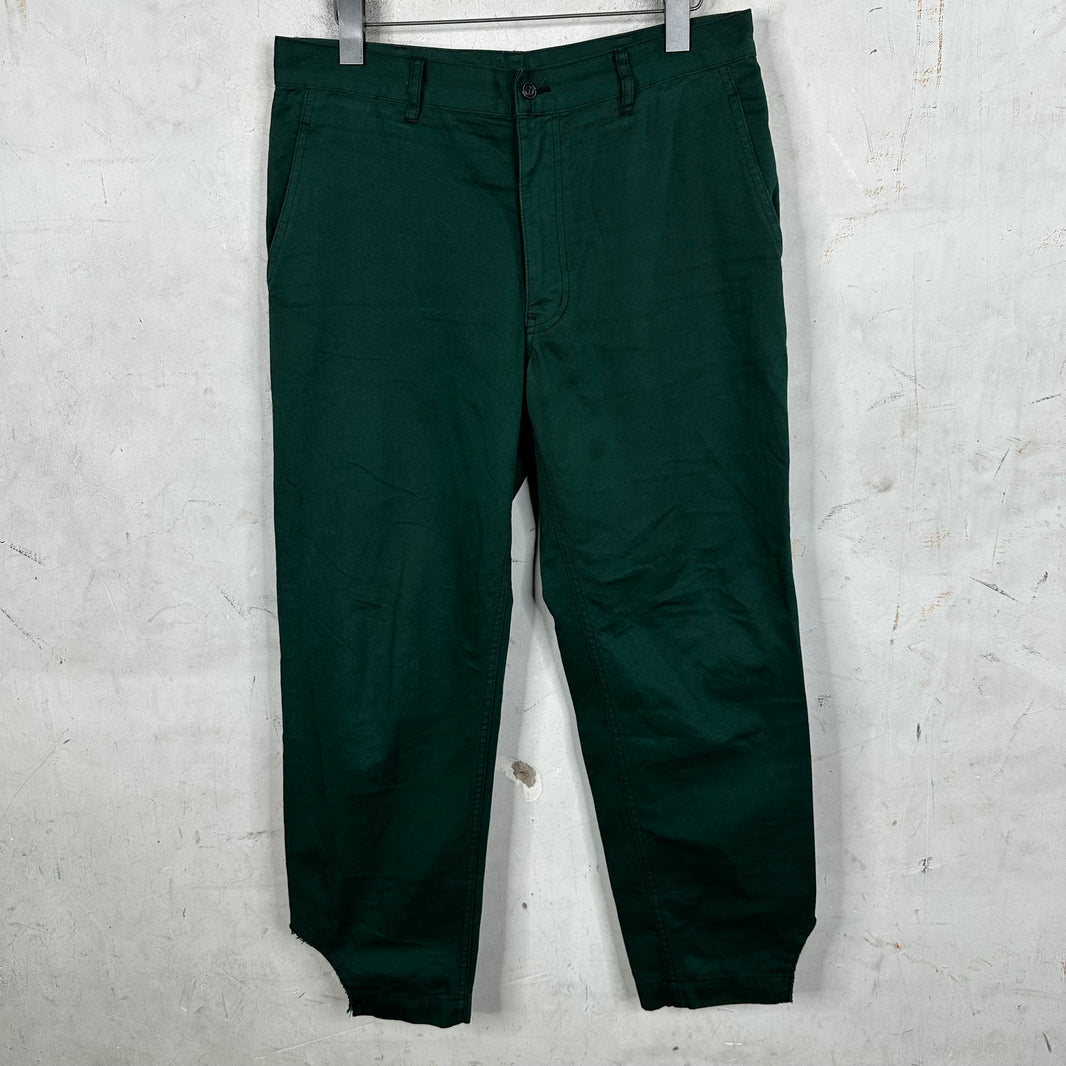 CDG Homme Washed Green Trousers