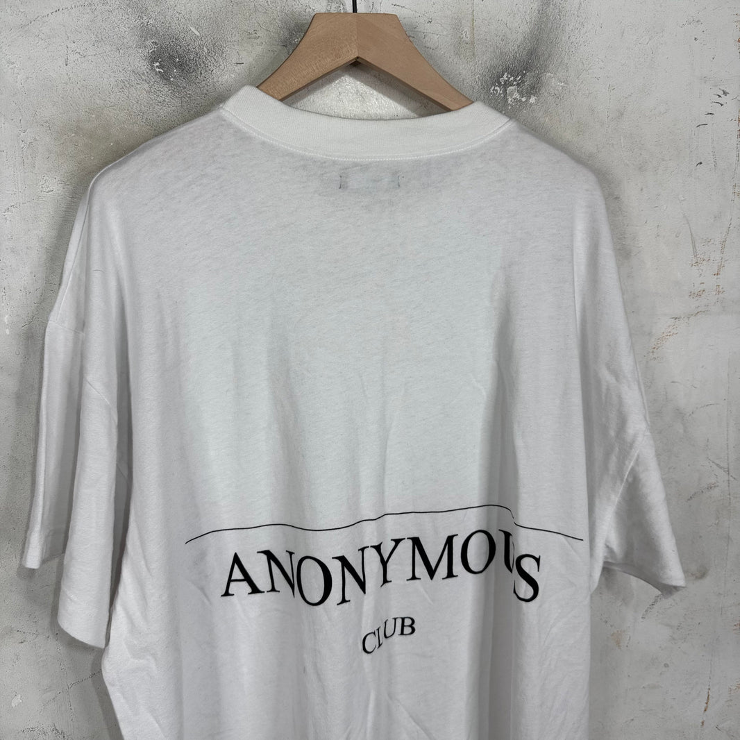 Hood By Air White Anonymous Club Logo T-Shirt
