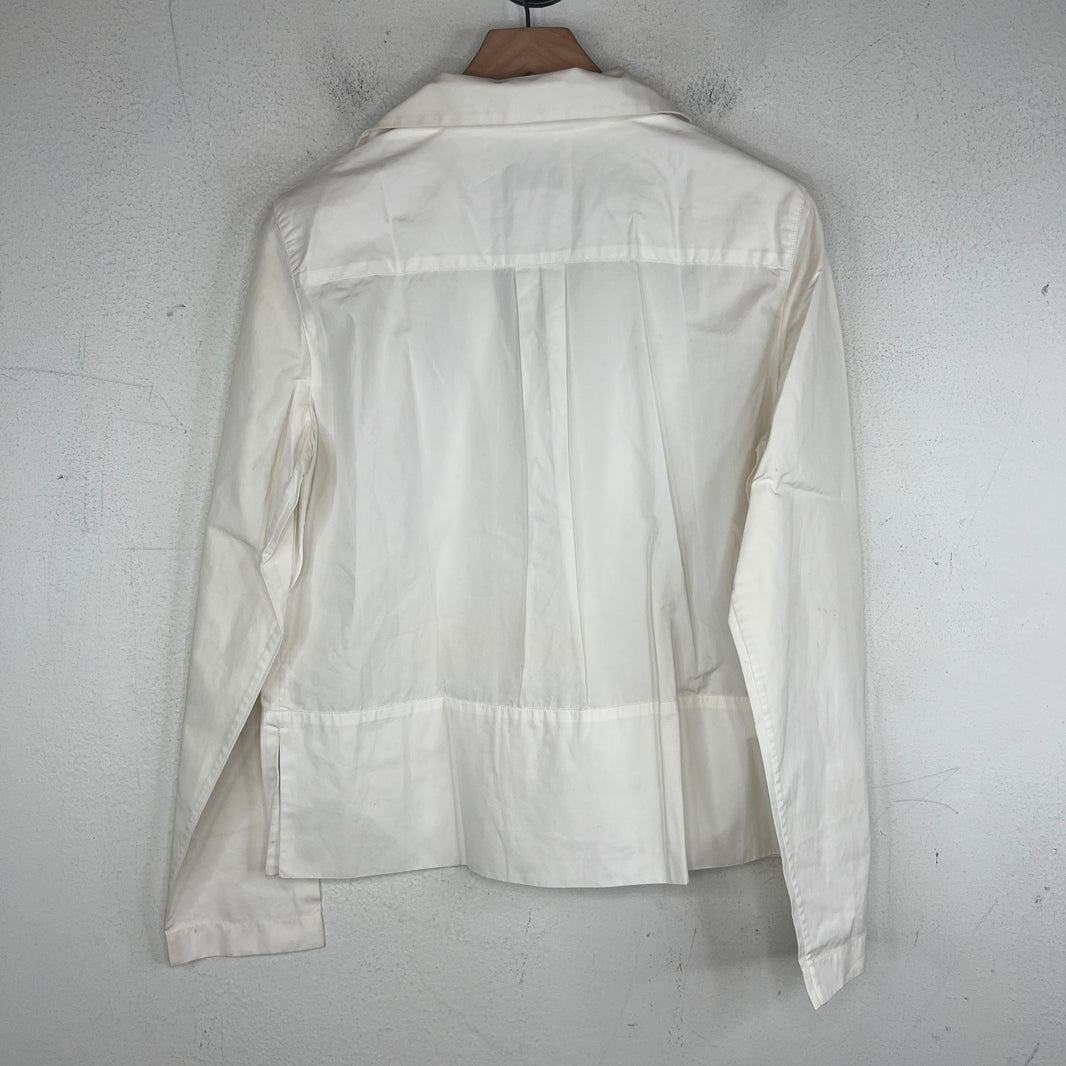 Chanel White Zip Up Thin Jacket