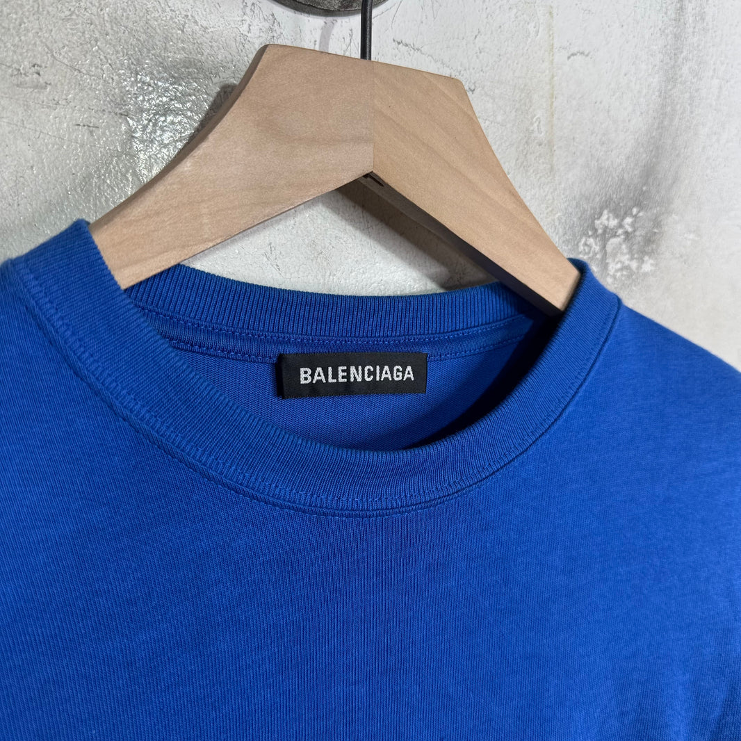 Balenciaga Blue Back Logo T-Shirt