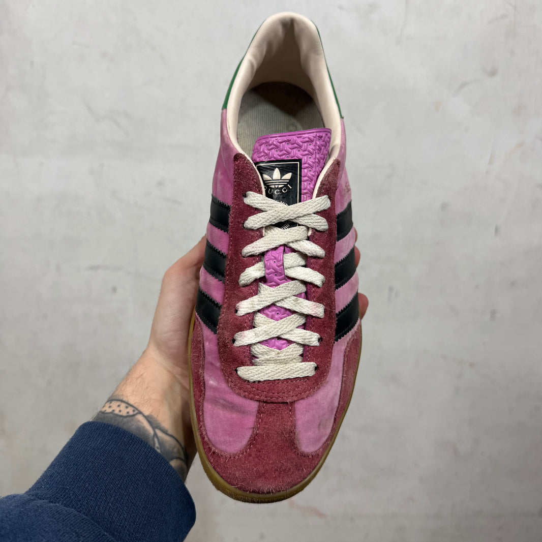 adidas gazelle silver green womens Gucci x Adidas Pink Velour Gazelles – www.Lukes.store