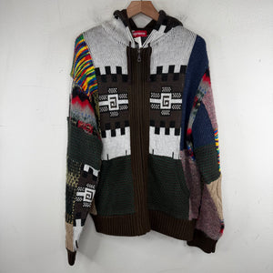 Supreme Patchwork Hooded Knit Sweater