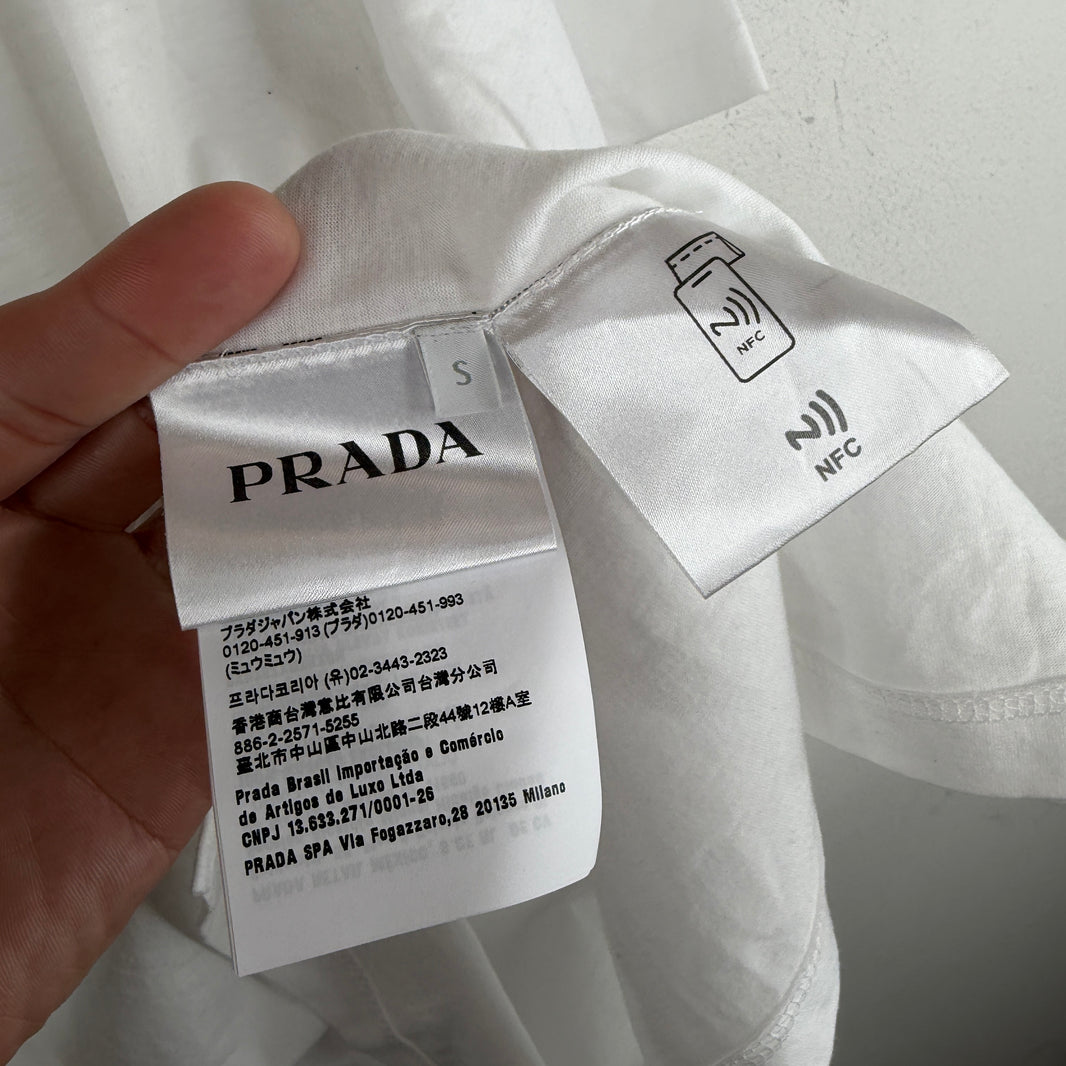Prada White Milano Logo T-Shirt