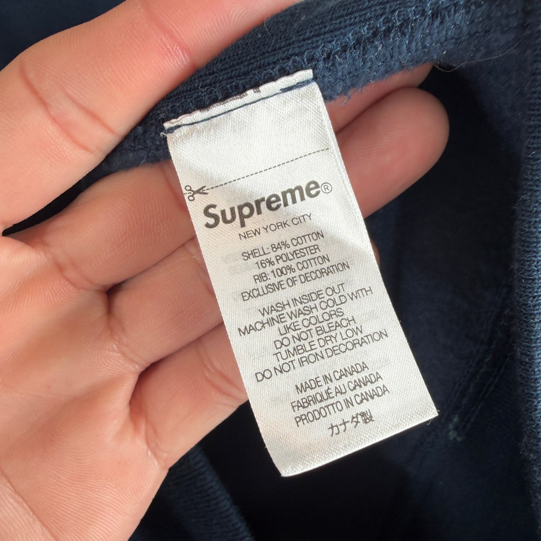 Supreme Navy/Red Box Logo Hoodie