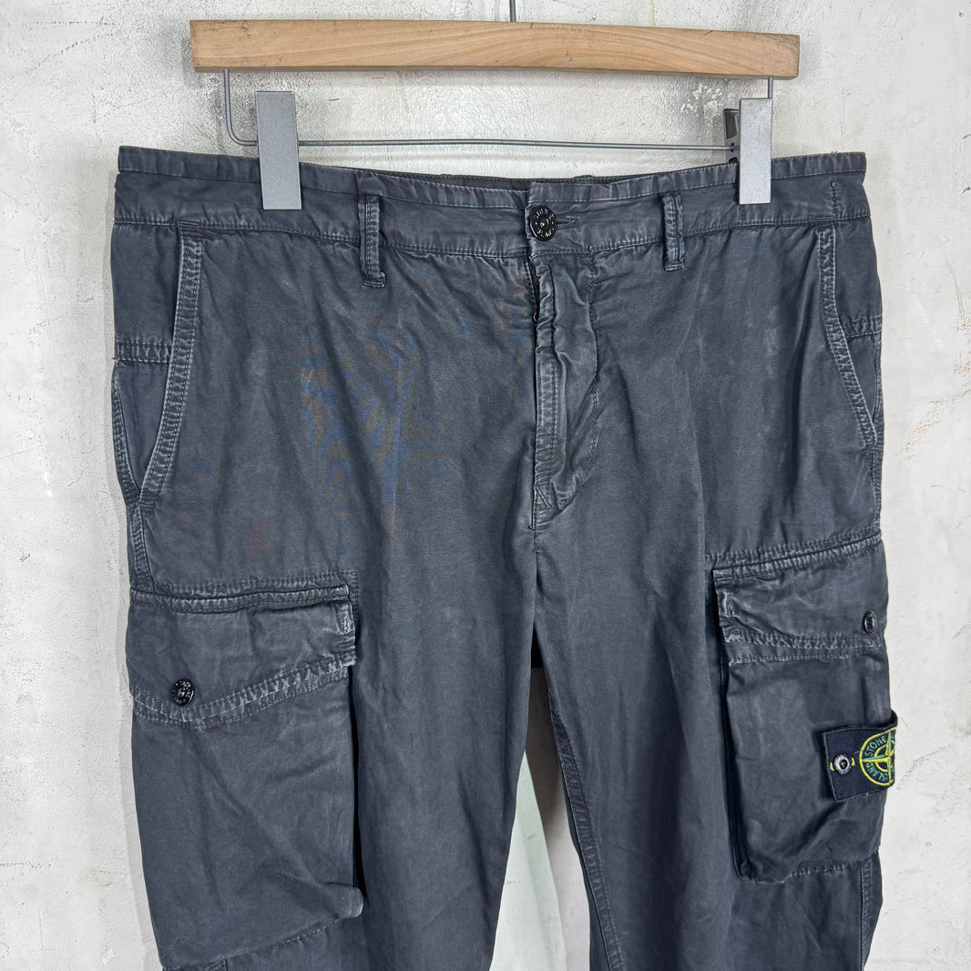 Stone Island Faded Black Cargo Pants