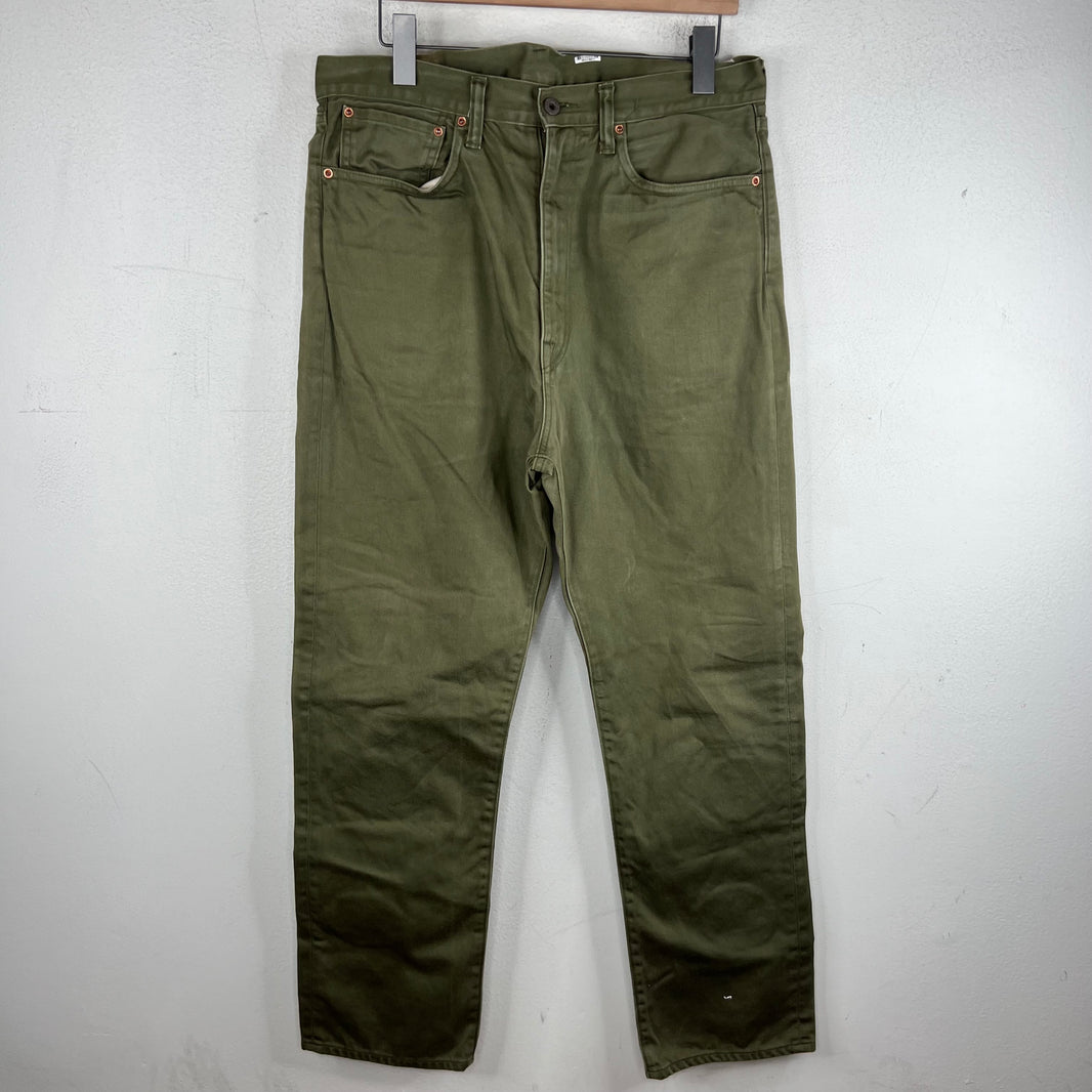 Kapital Smiley Embroidered Buckleback Pants
