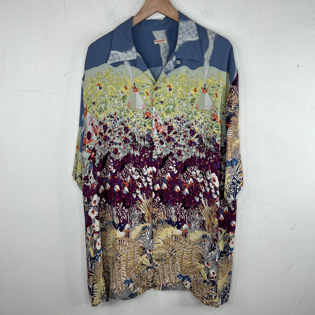 Kapital Floral Short Sleeve Button Up Shirt