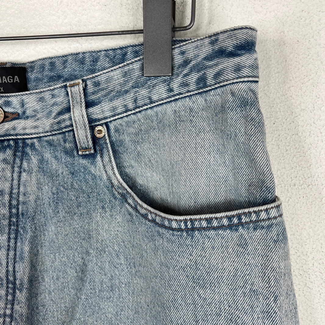 Balenciaga Blue Baggy Jeans