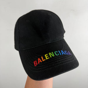 Balenciaga Rainbow Brim Logo Hat