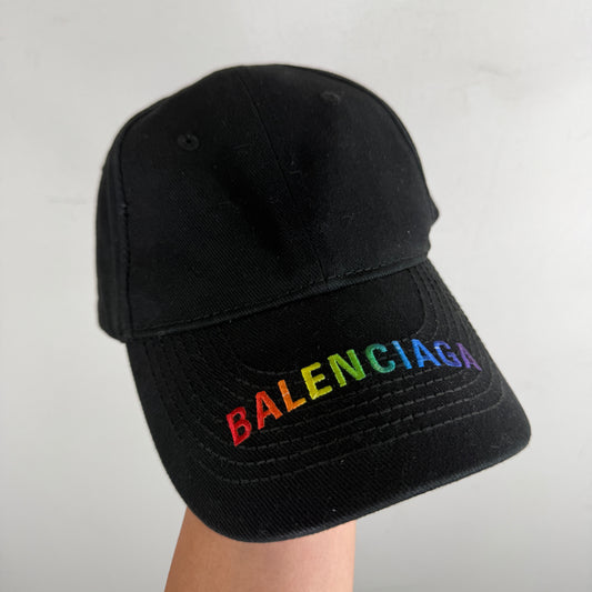 Balenciaga Rainbow Brim Logo Hat