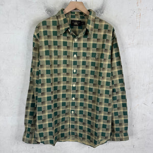 RRL Green/Brown Plaid Flannel Shirt