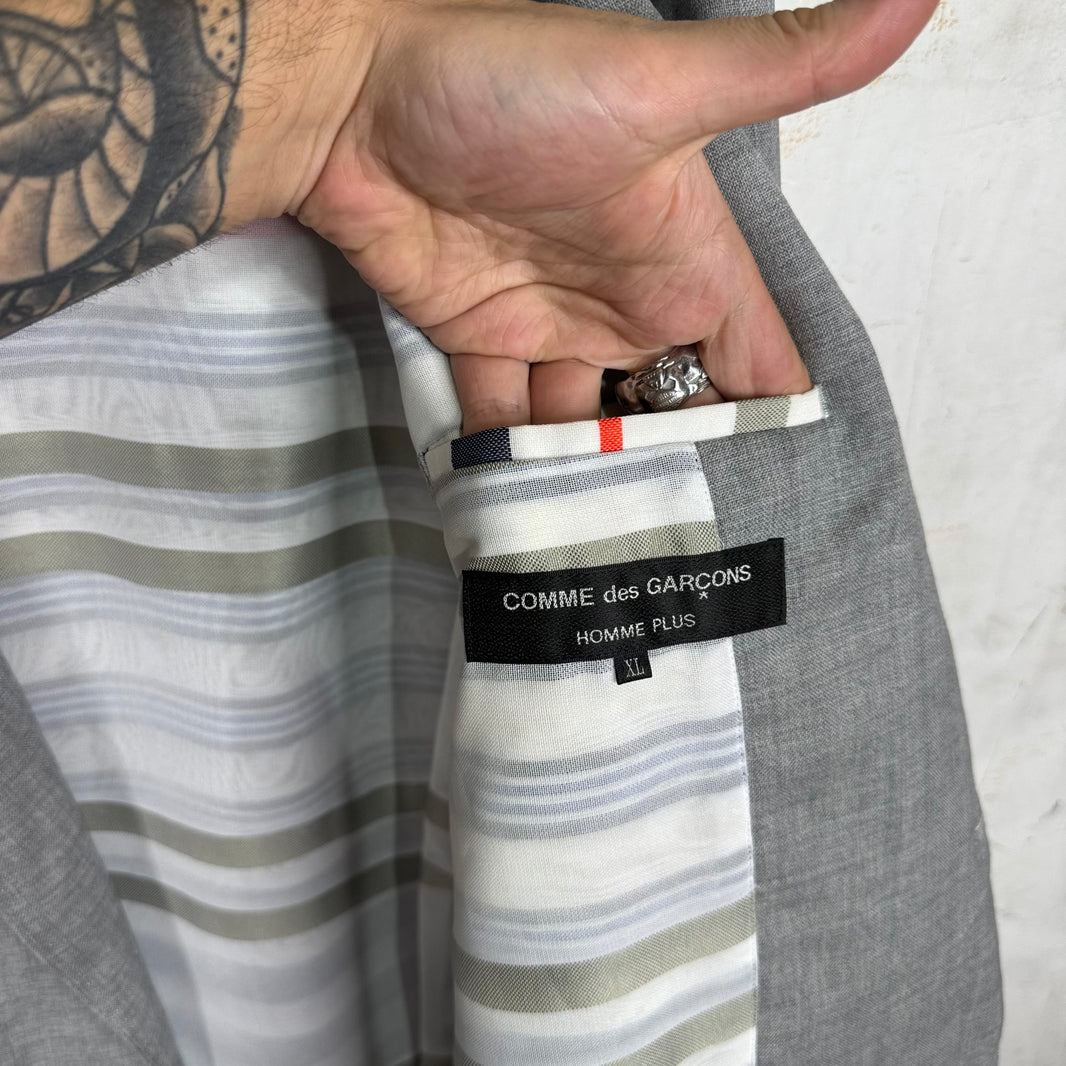 CDG HP Striped Tule Layered Blazer