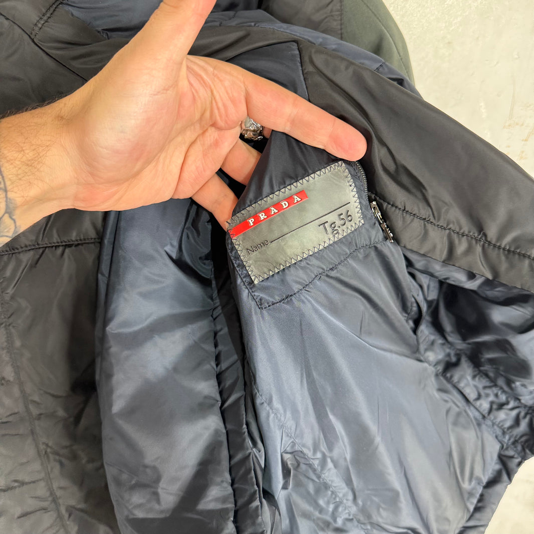 Prada Black/Navy Reinforced Shoulder Jacket