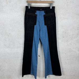 Kapital Cord/Denim 2 Tone Gypsy Flare