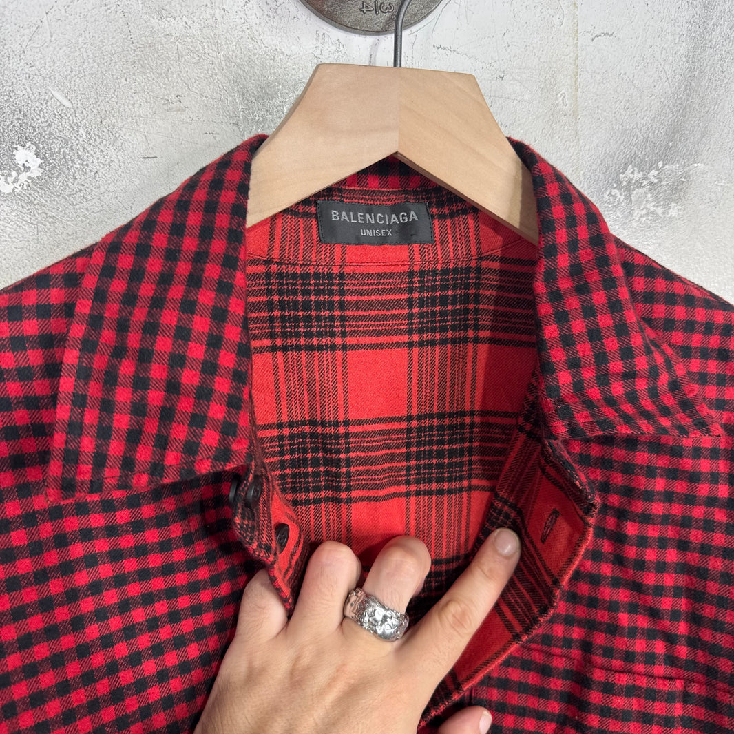 Balenciaga Multi Plaid Red Flannel