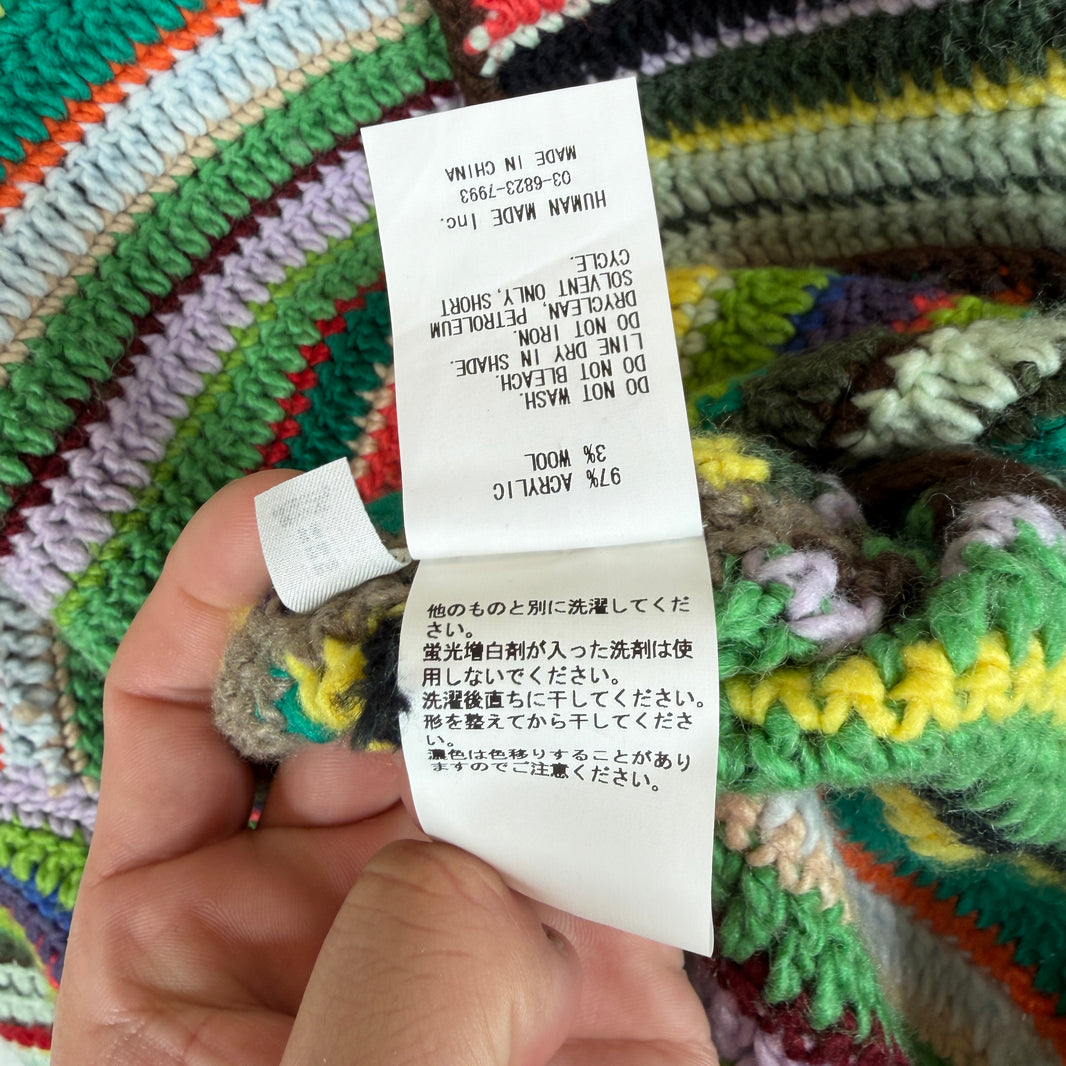 CPFM Knited Green Striped Button Up Cardigan