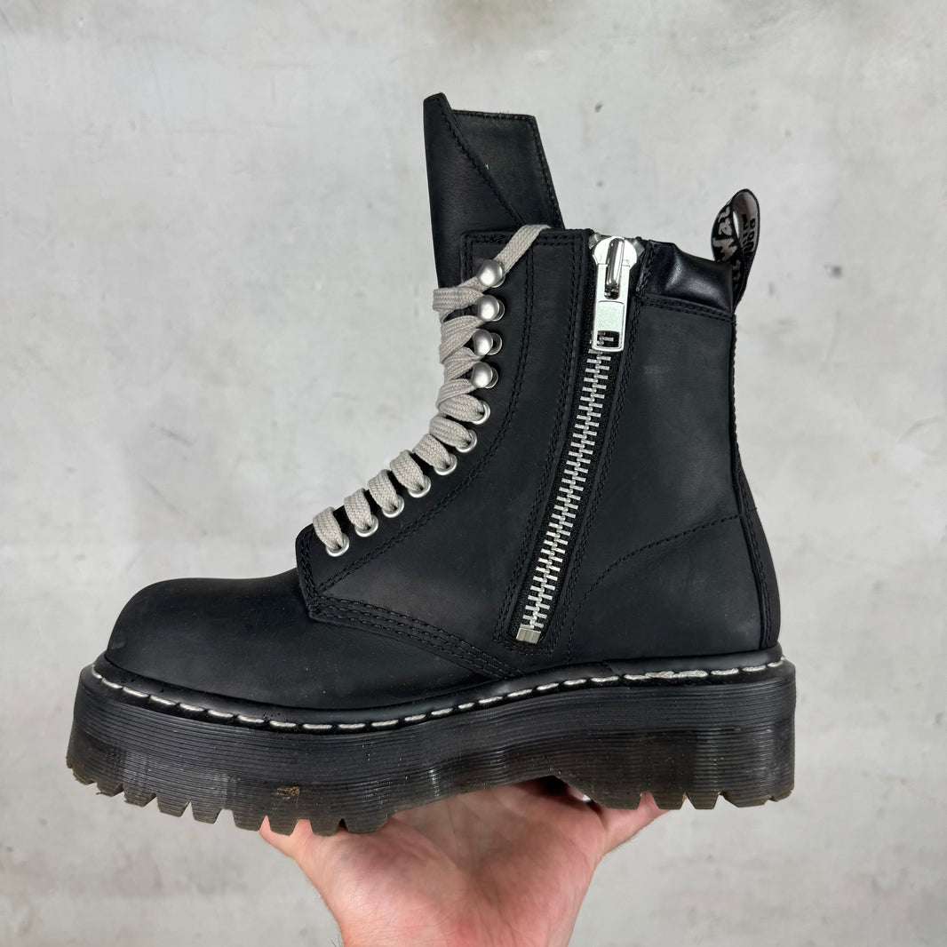 Rick Owens x Doc Marten Steel Toe Quad Boots