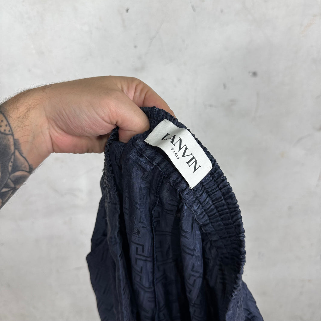 Lanvin Monogram Silk Pants