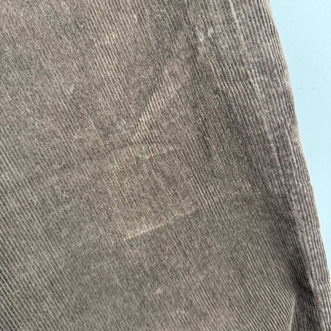 Engineered Garments Pleated Brown Corduroy Baggy Pants