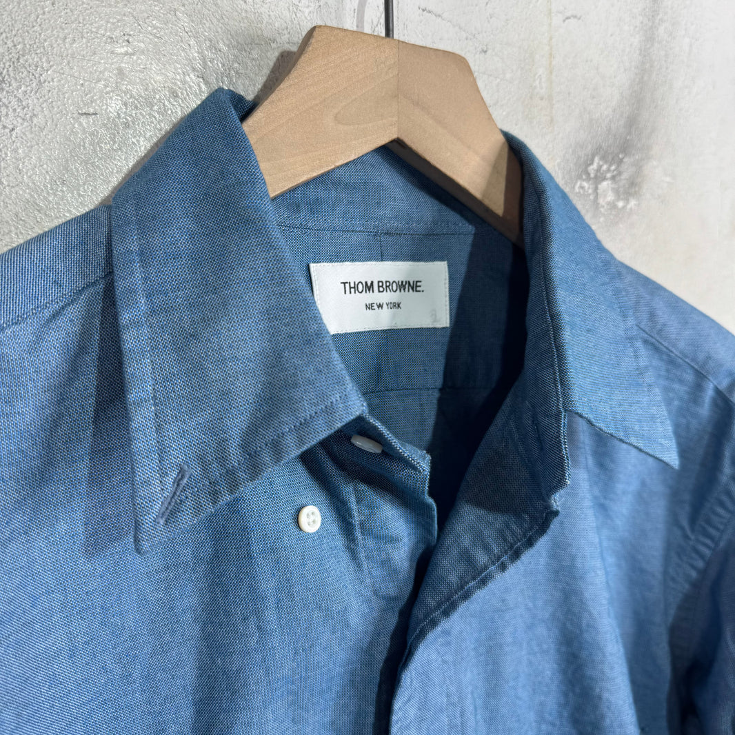 Thom Browne Striped Pocket Chambray Shirt