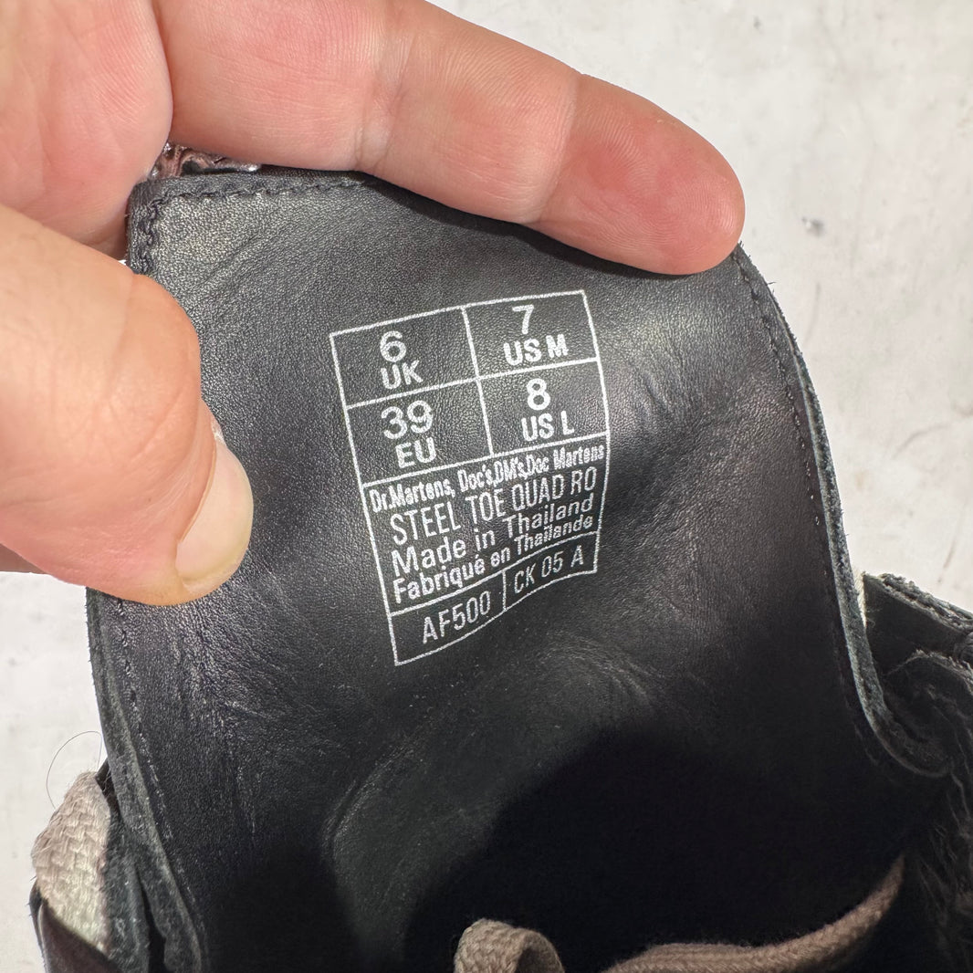 Rick Owens x Doc Marten Steel Toe Quad Boots