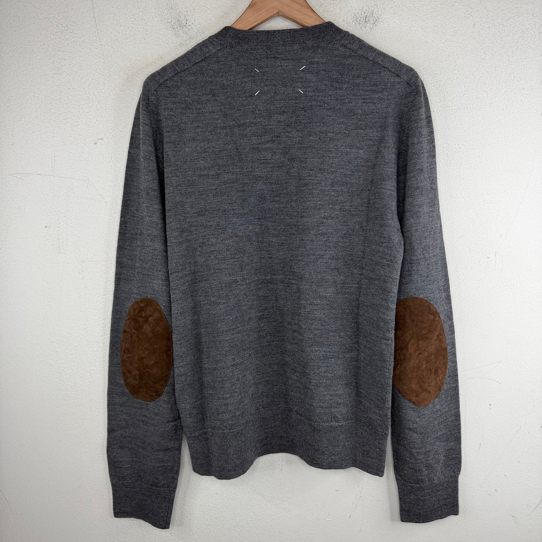 Margiela Elbow Patch Wool Knit Sweater