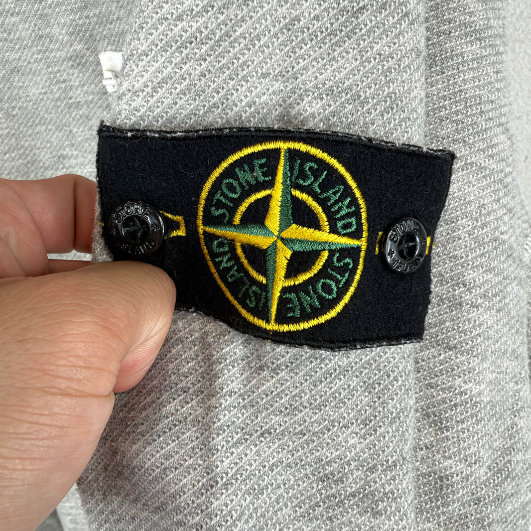 Stone Island Gray Zipper Pocket Crewneck