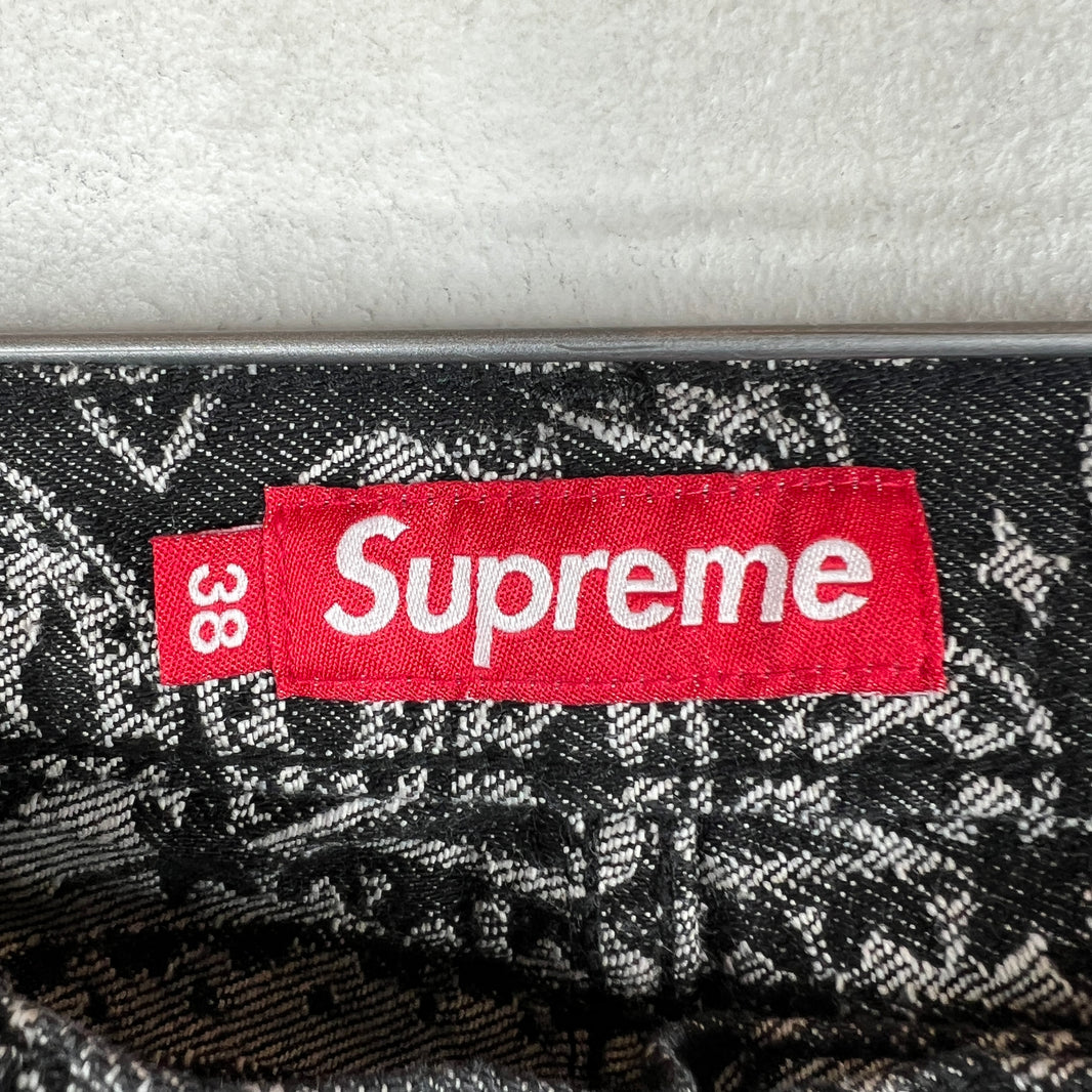 Supreme Black Paisley Jacquard Jeans