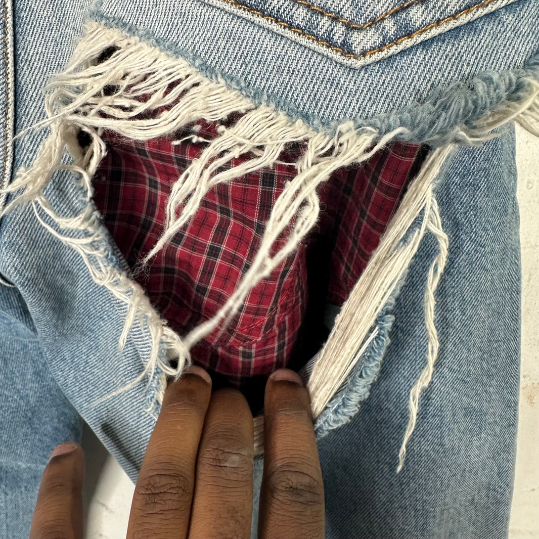 Balenciaga Blue Boxer Distressed Jeans