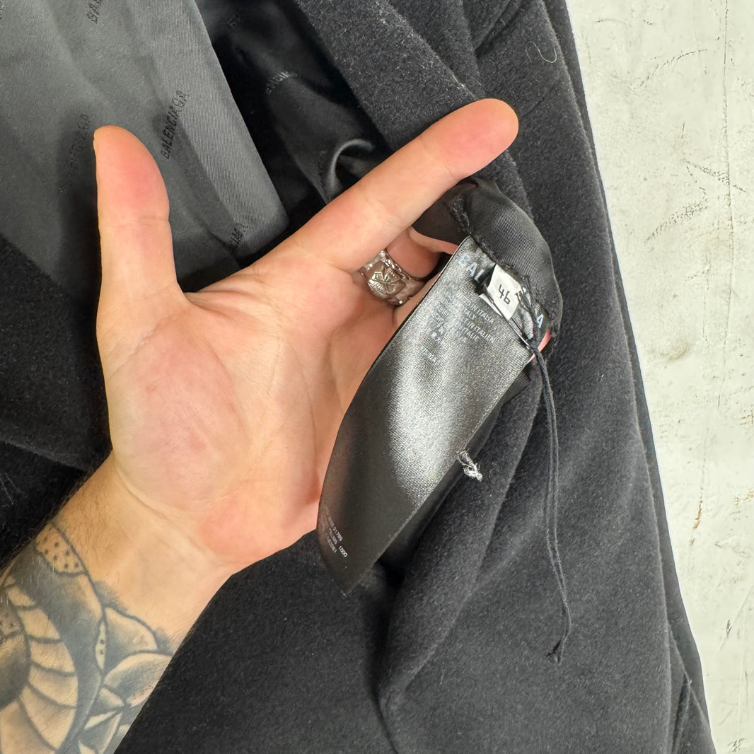 Balenciaga Wool Alpaca Floor Trench Coat