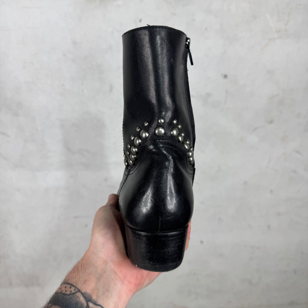 Saint Laurent Studded Side Zip Boots