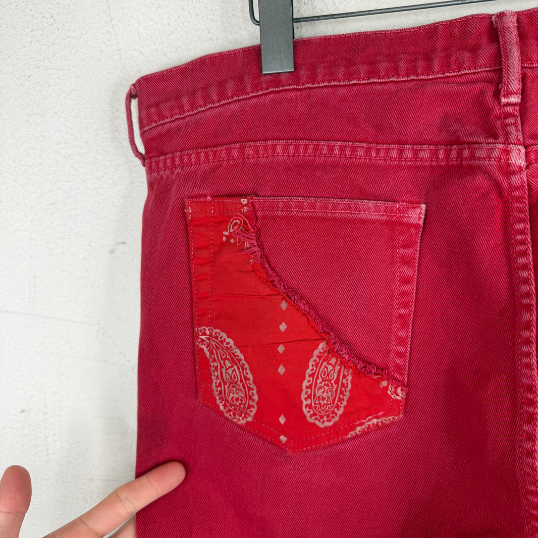 424 Red Bandana Hybrid Jeans