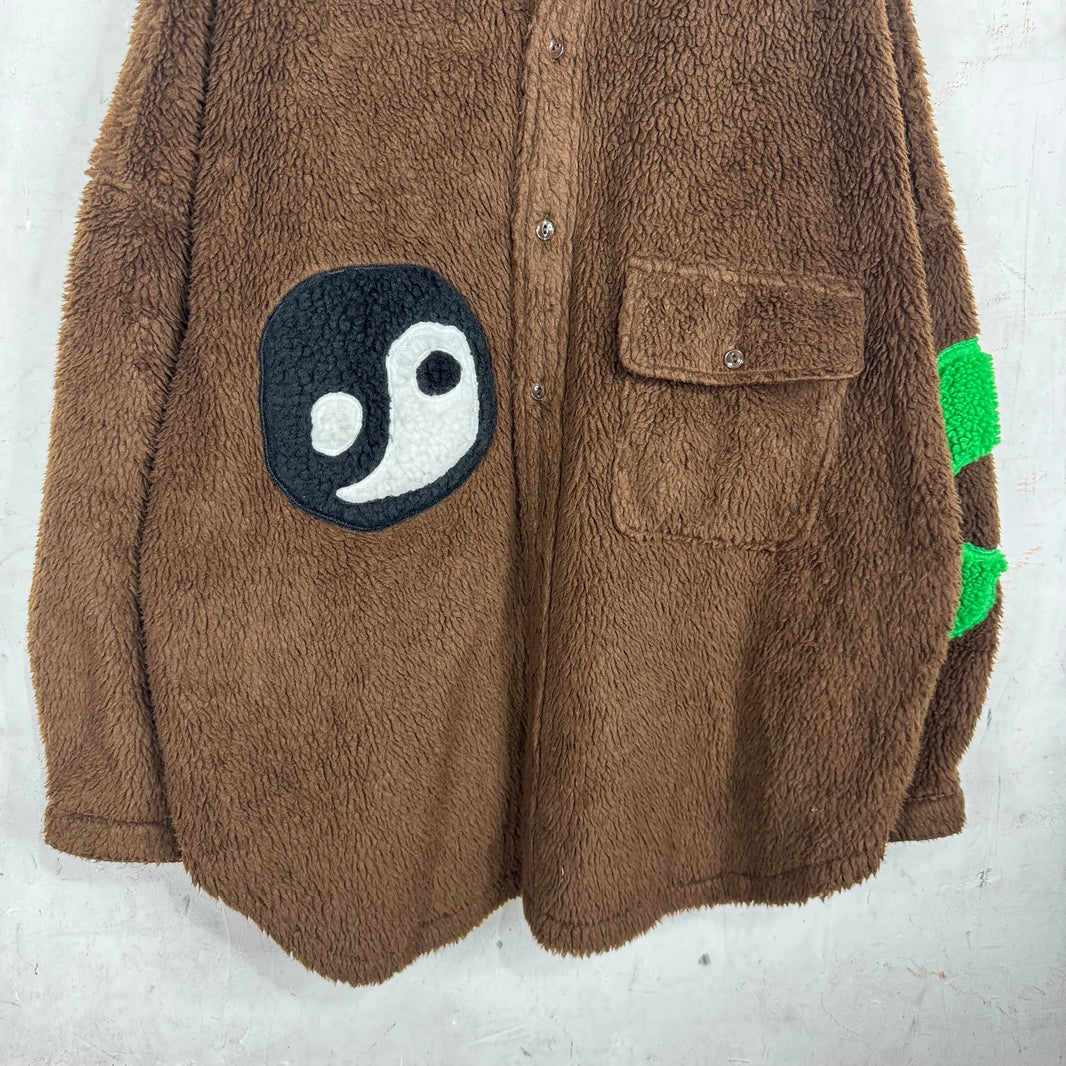 Cactus Plant Flea Market Brown Fuzzy Overshirt
