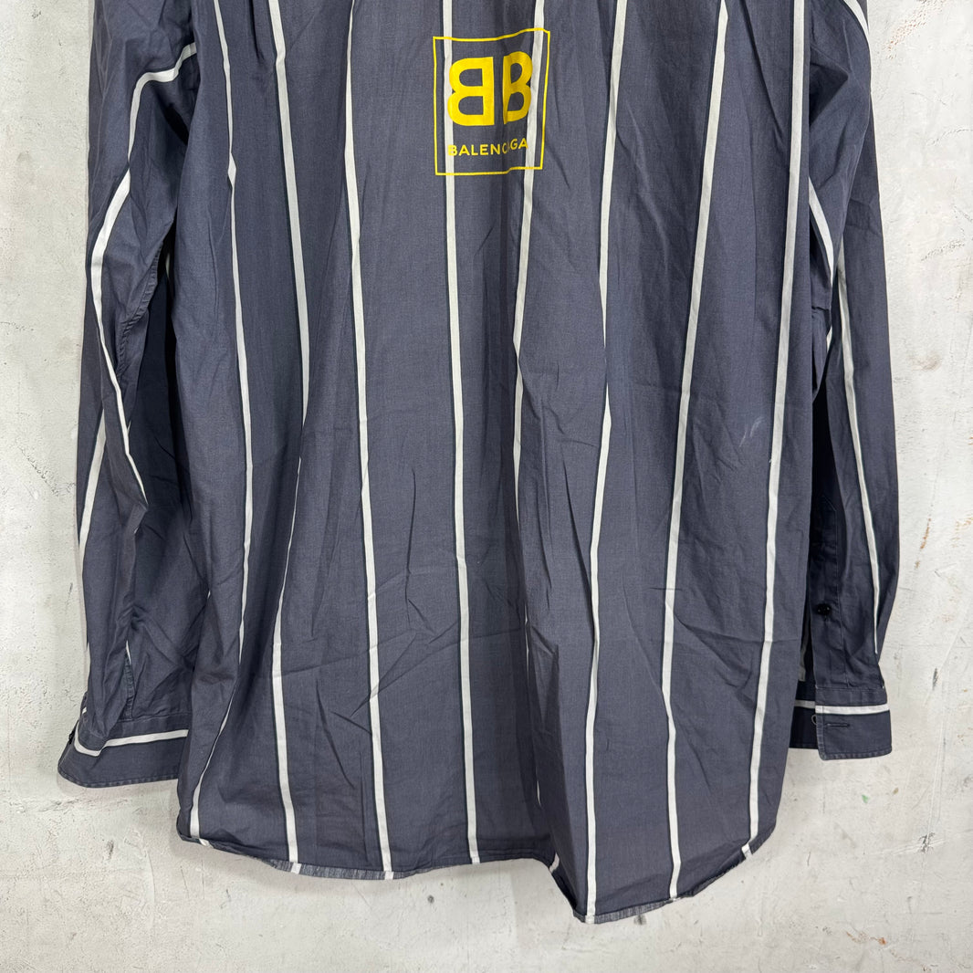 Balenciaga Power Of Dreams Striped Button Up