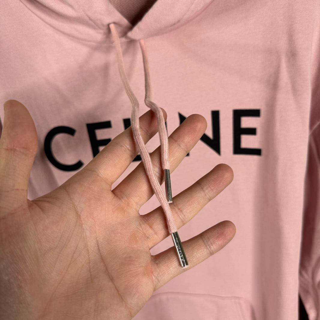 Celine Pink Logo Hoodie