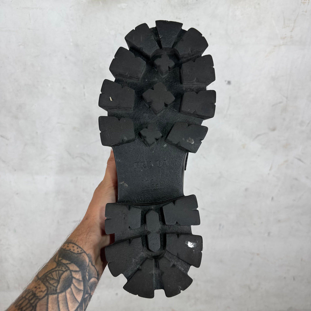 Prada Plaqued Monolith Loafers