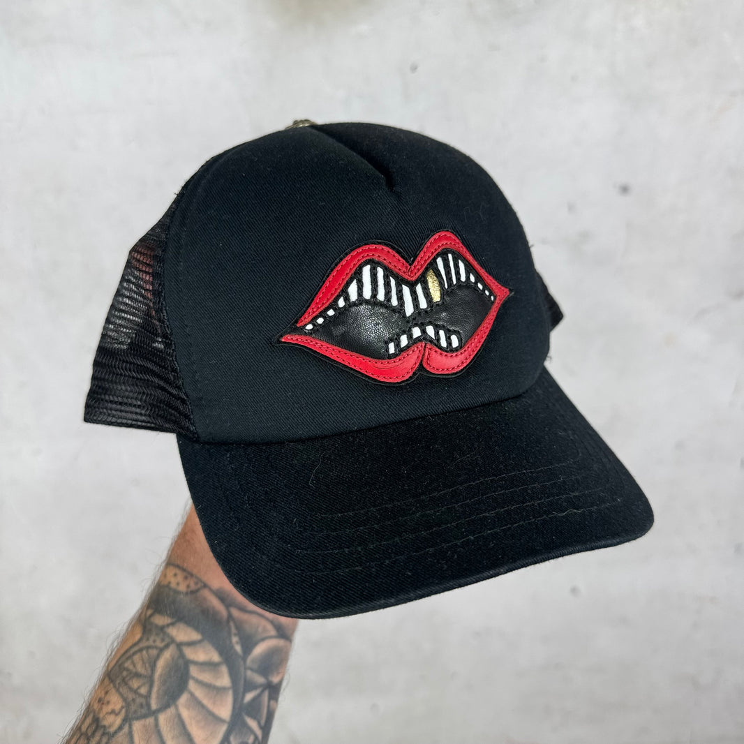Chrome Hearts Chomper Leather Patch Hat