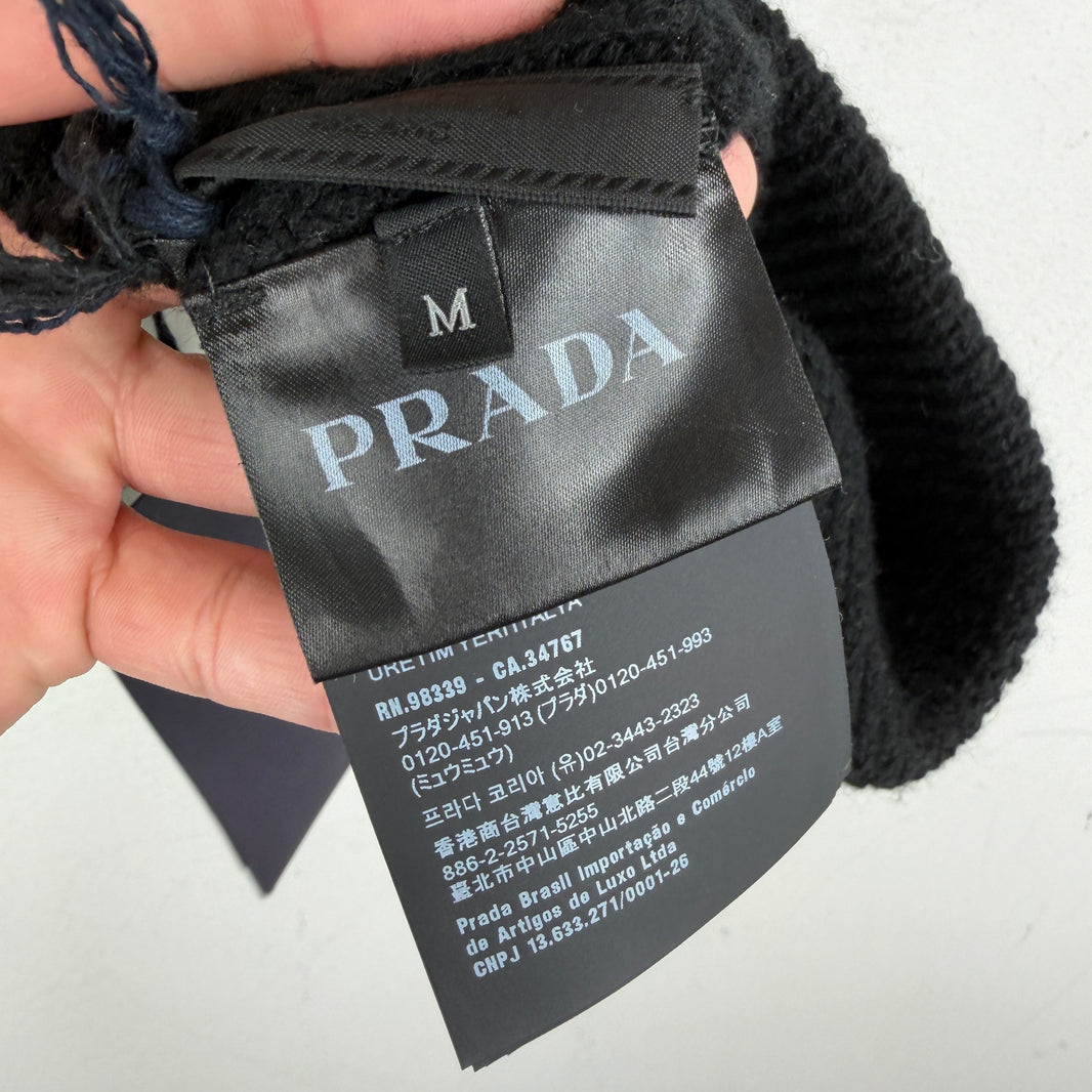 Prada Badge Berretto Wool/Cashmere Beanie