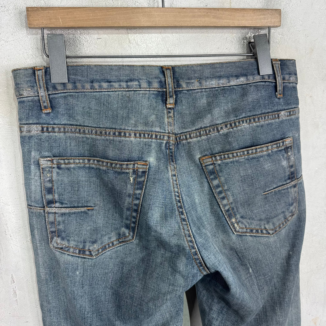 Dior SS08 Silver Waxed Jeans