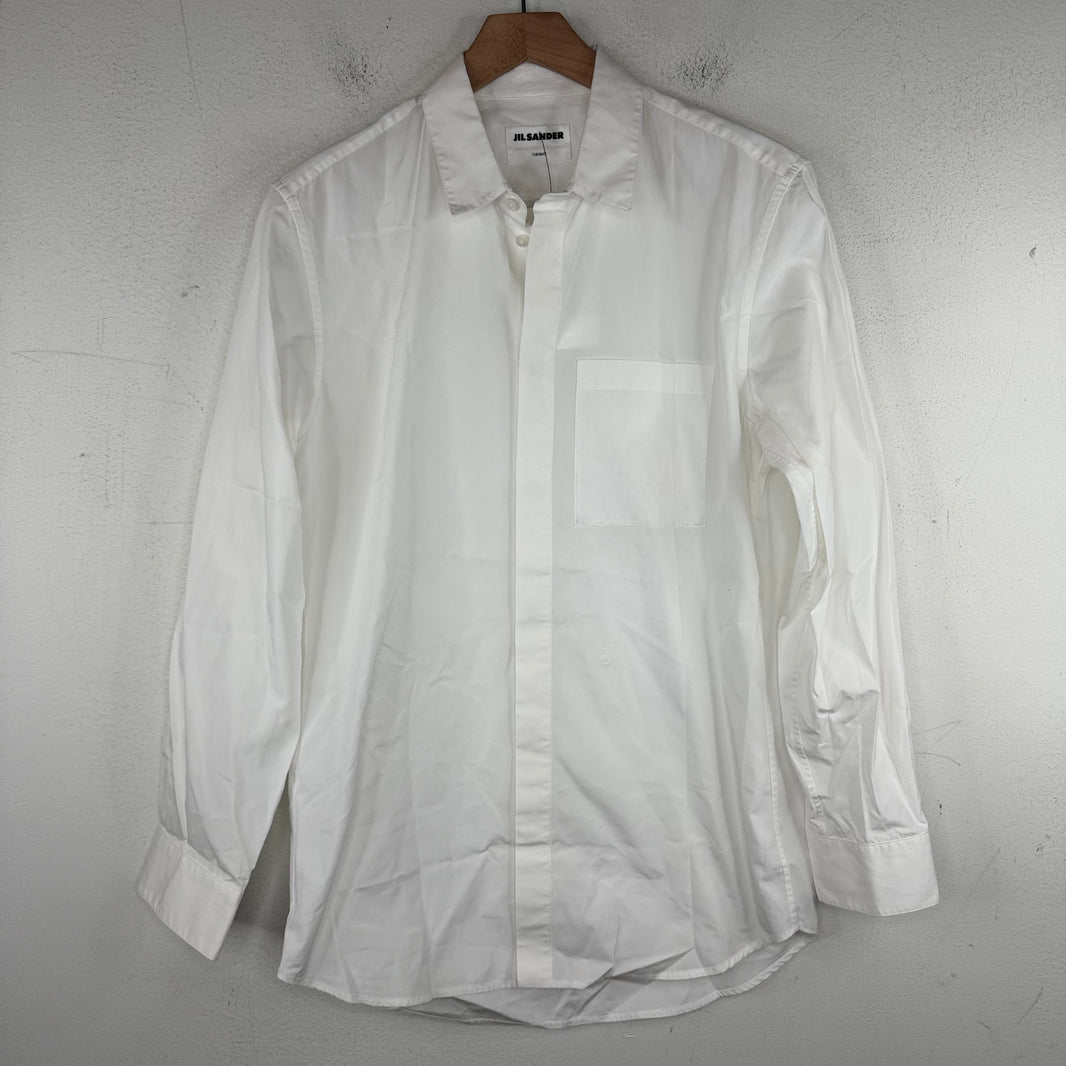Jil Sander White Pocket Button Up LS Shirt