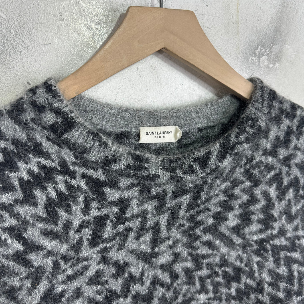 Saint Laurent Zig Zagged Mohair Sweater