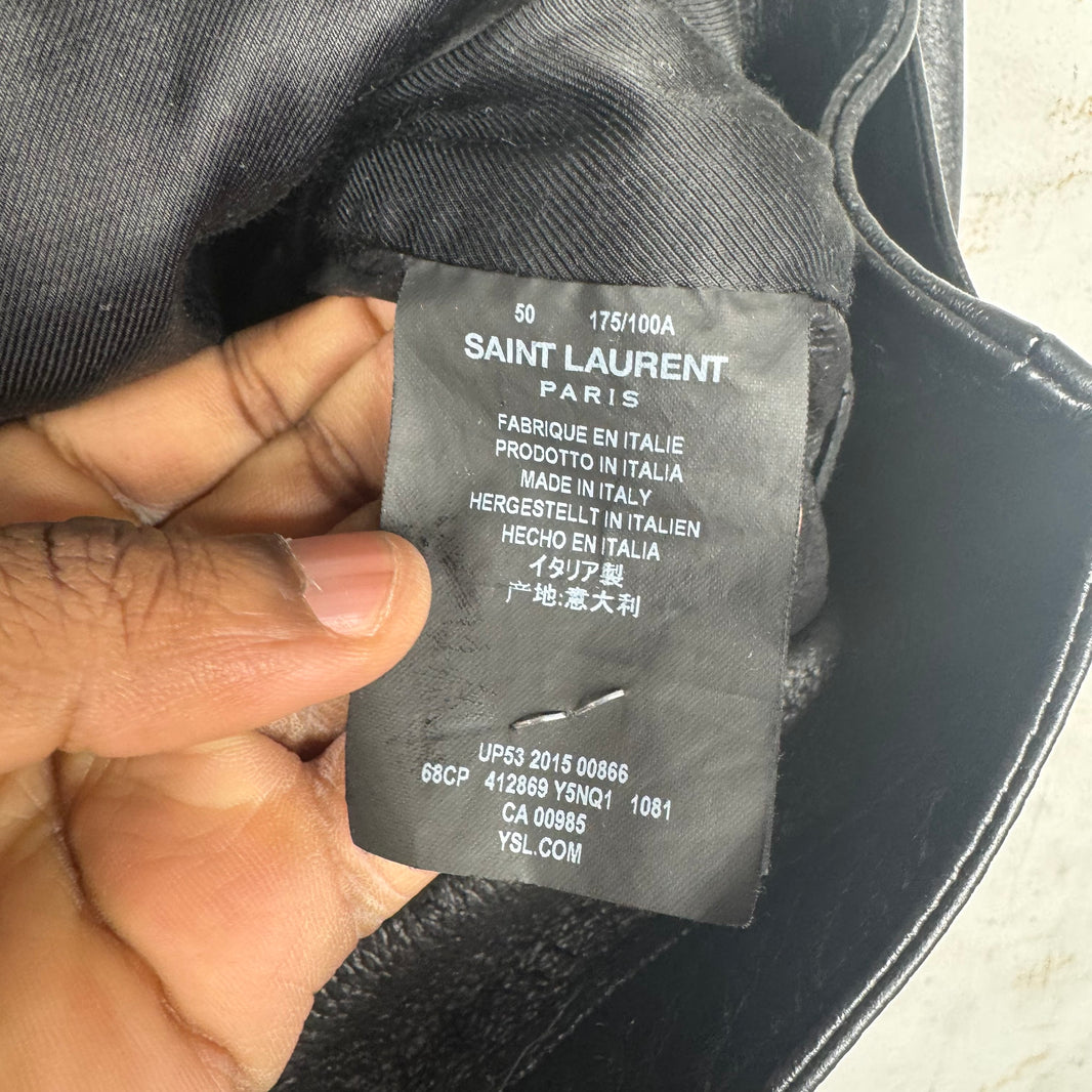 Saint Laurent Fringe Leather Perfecto Jacket