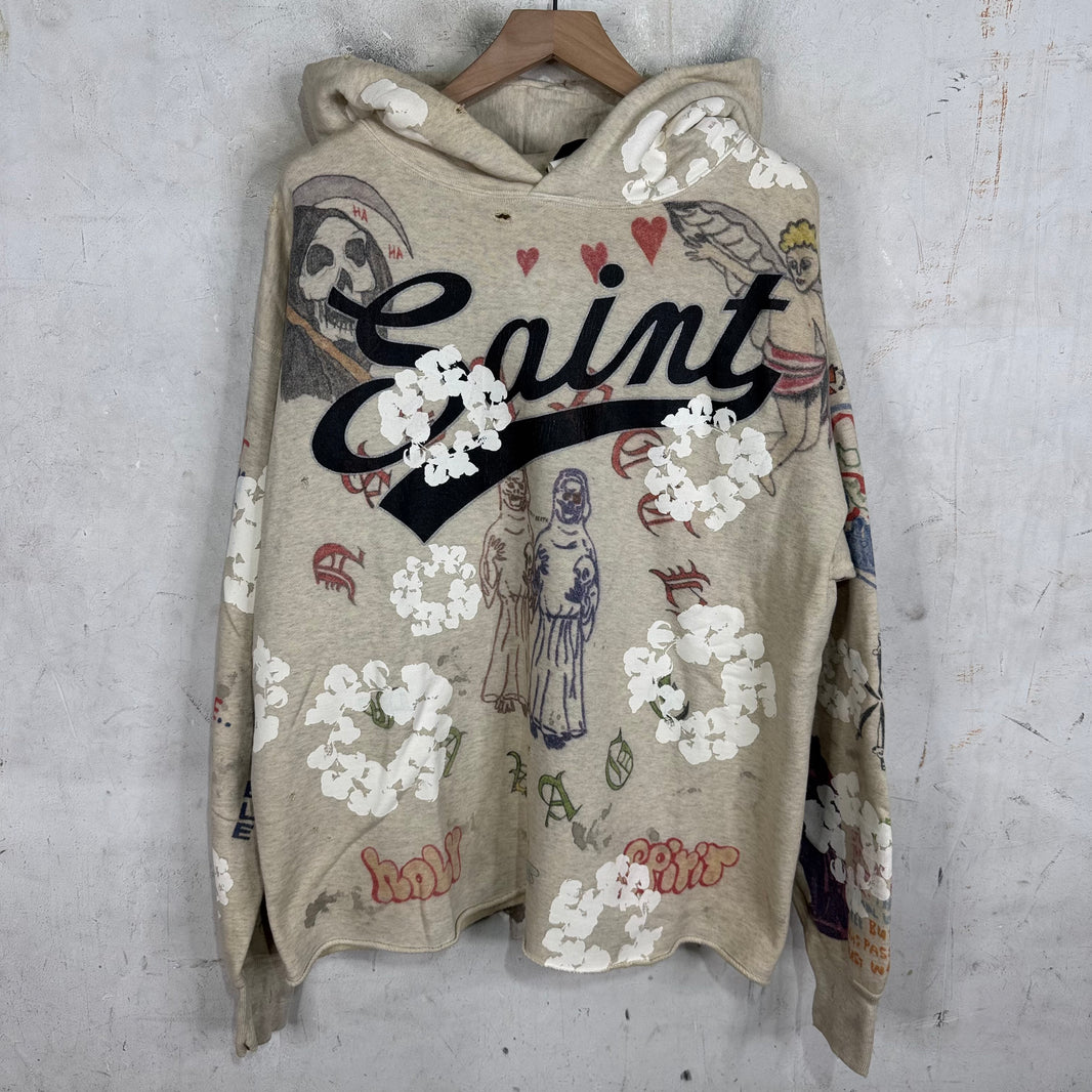 Saint Michael x Denim Tears Graffiti Wreath Hoodie