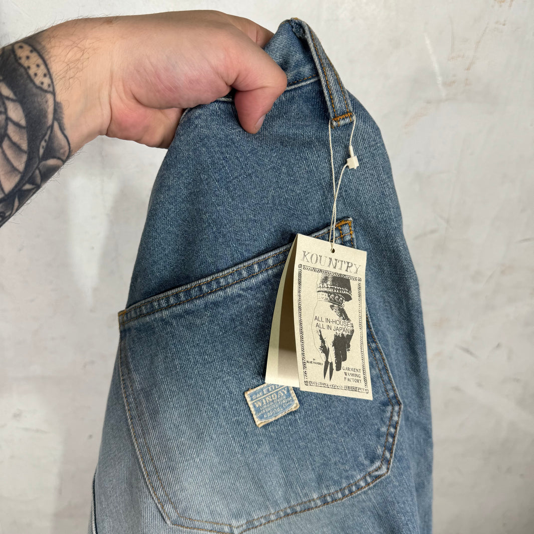 Kapital Rhinestoned Carpenter Denim Shorts