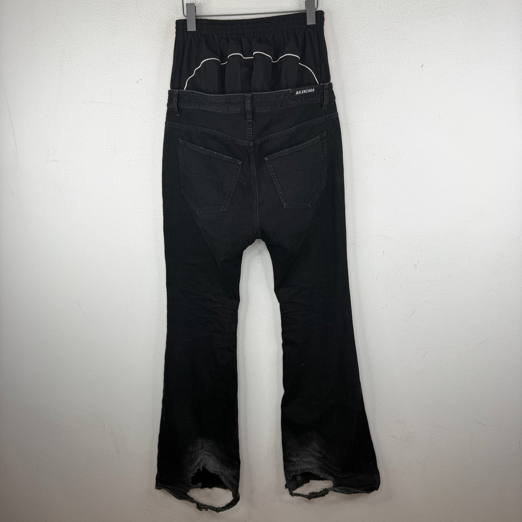 Balenciaga Double Layer Flared Jeans