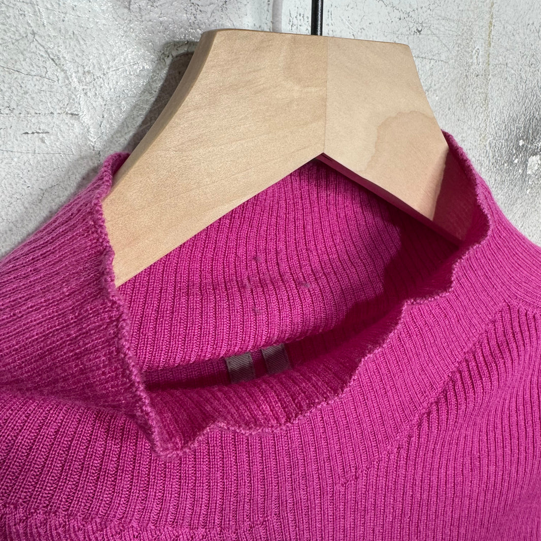 Rick Owens Pink Ribbed Turtleneck